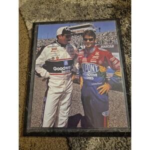 Dale Earnhardt Jeff Gordon Picture On Frame‎ - Near Mint Or Better VTG Nascar